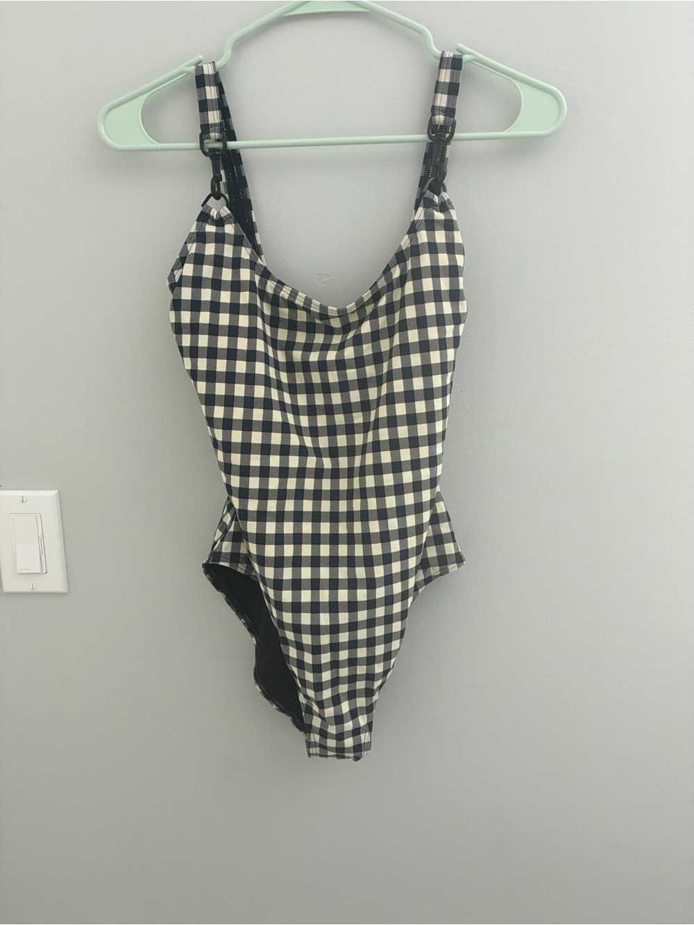 Tory Burch Clip Tank Gingham One-Piece Swimsuit